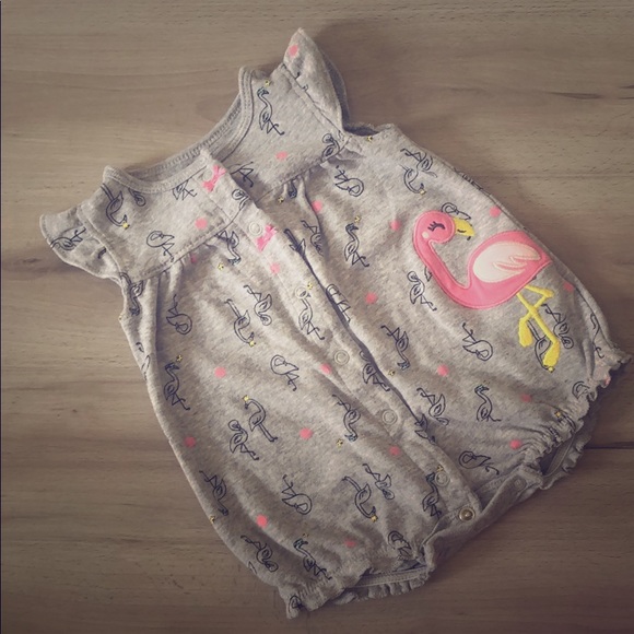 2 piece flamingo body suit-sold as set - Picture 1 of 8